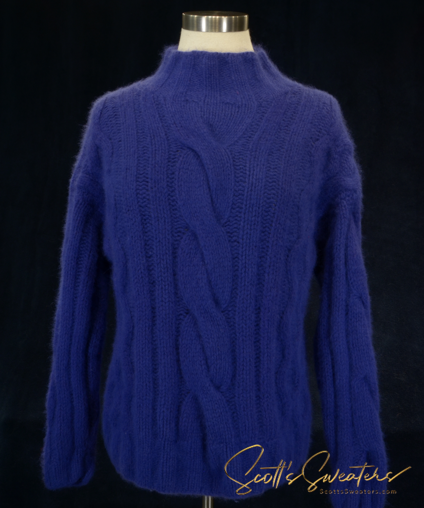 Woman's Cabled Mock-Turtleneck Sweater