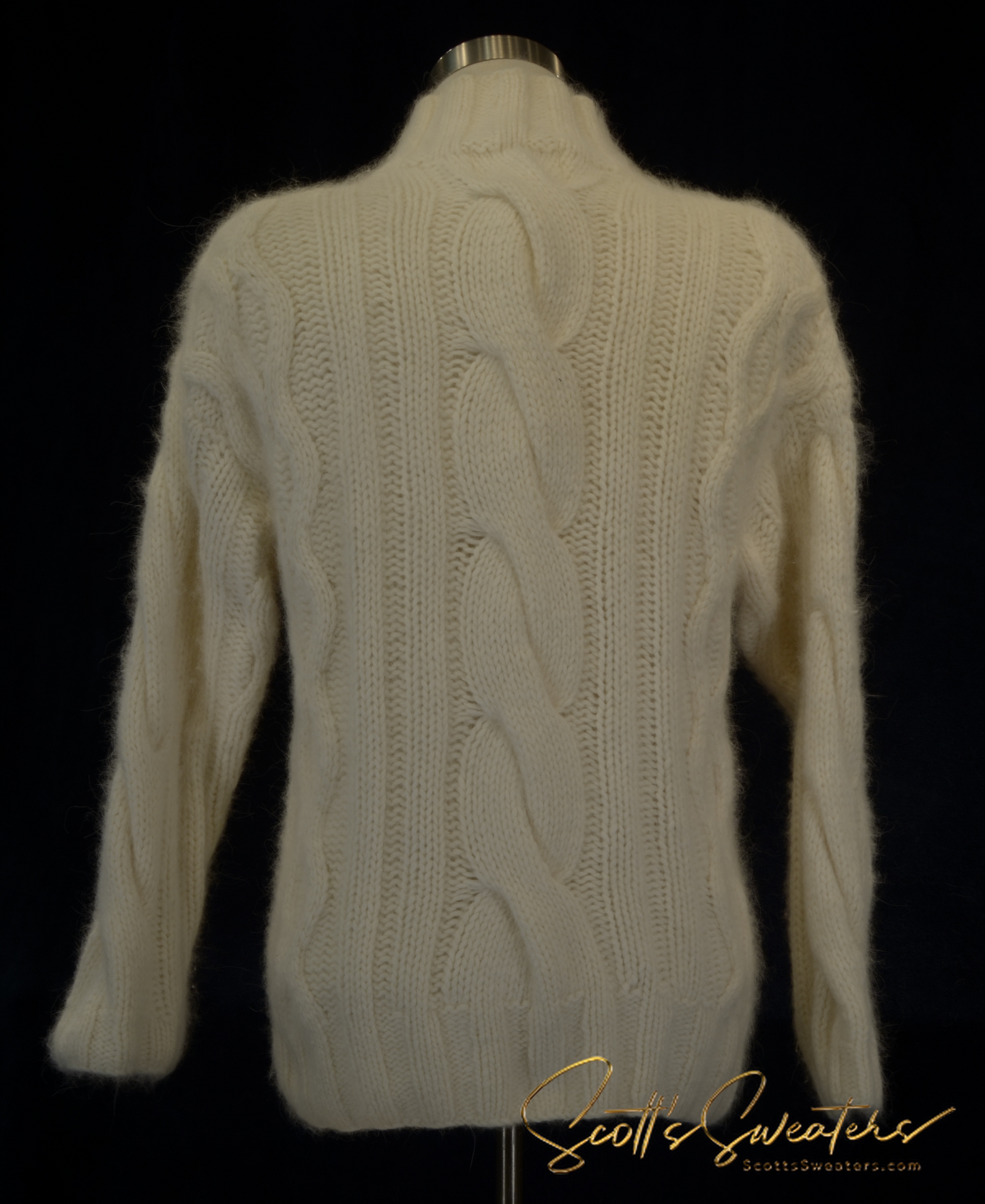 Woman's Cabled Mock-Turtleneck Sweater