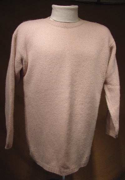 Woman's pink angora lambs wool crewneck sweater by The Limited in small size