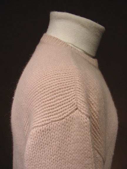 Soft pink angora lambs wool crewneck sweater for women by The Limited in small size