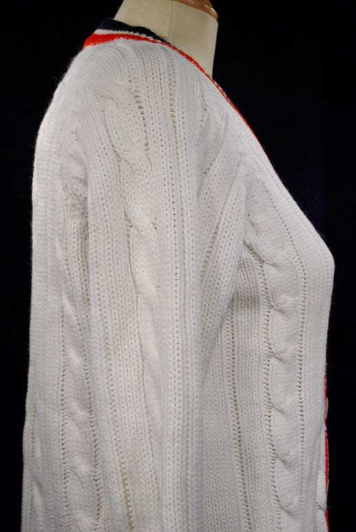 Damen Retro Cardigan Tennispullover