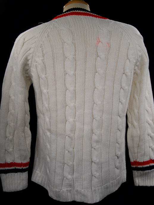 Damen Retro Cardigan Tennispullover