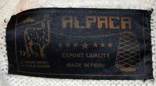 Men's Alpaca Sweater White with Stripes