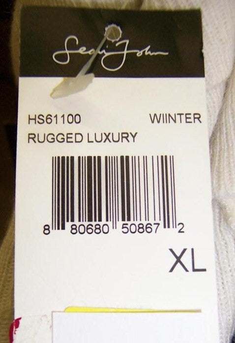 White men's cashmere turtleneck pullover sweater by Sean John, size XL