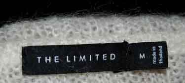Woman's white cowlneck mohair sweater medium size label by The Limited