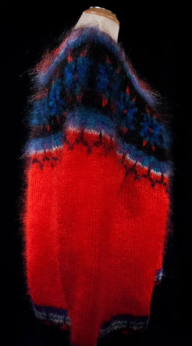 Woman's Icelandic Design Mohair Crewneck Sweater