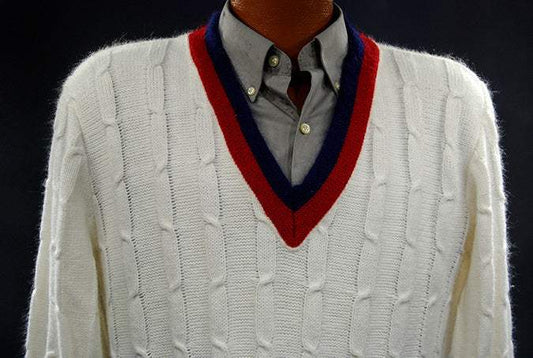Men's Classic V-neck Pullover Tennis Sweater by McGregor