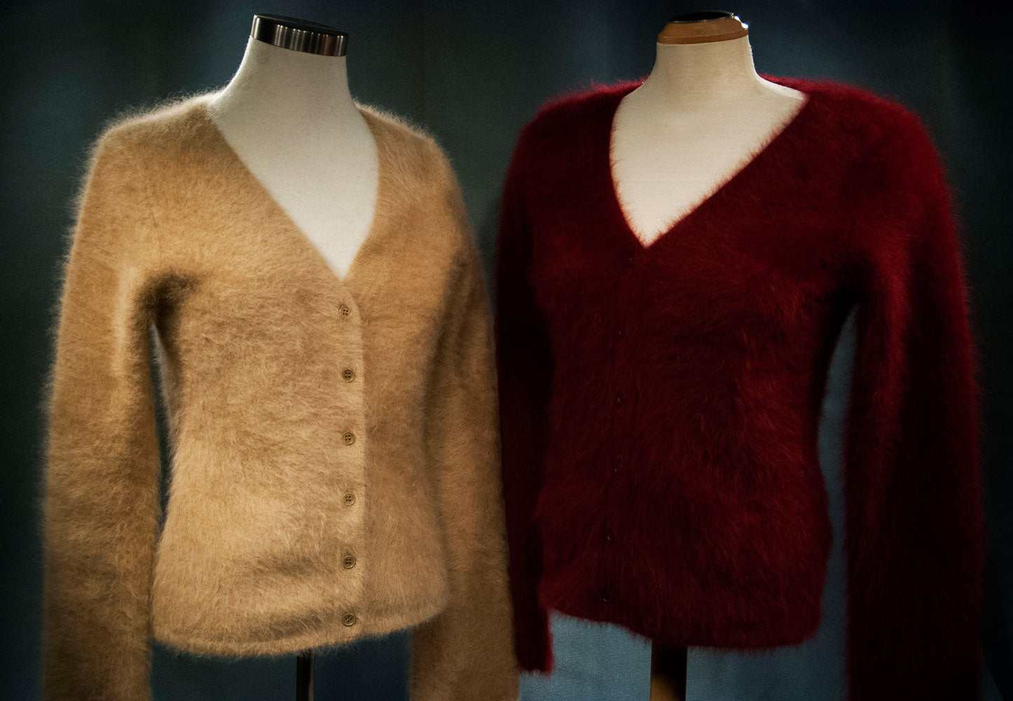 Beige and red angora cardigan sweaters for women by J.Crew in small sizes
