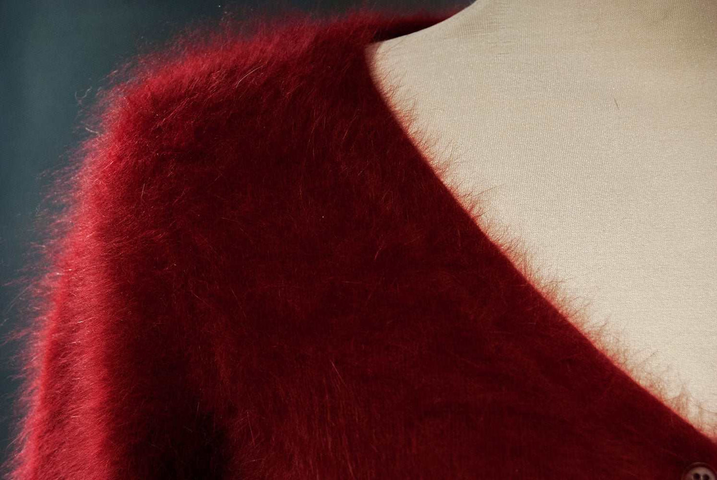 Red angora woman's cardigan sweater by J.Crew in small size