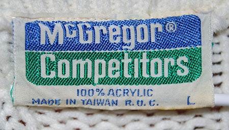 Men's Retro Tennis Sweater Zipper-Front Cardigan