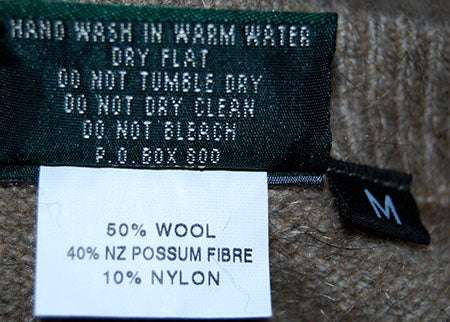 Men's possum sweater crewneck made from New Zealand possum fur yarn by Lothlorian in medium size