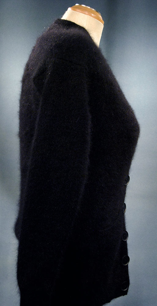 Woman's Black Angora Cardigan Sweater by Victoria's Secret