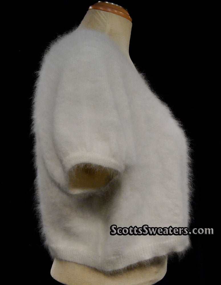 Woman's Angora Shrug Cardigan Sweater with jeweled rhinestone button by Express