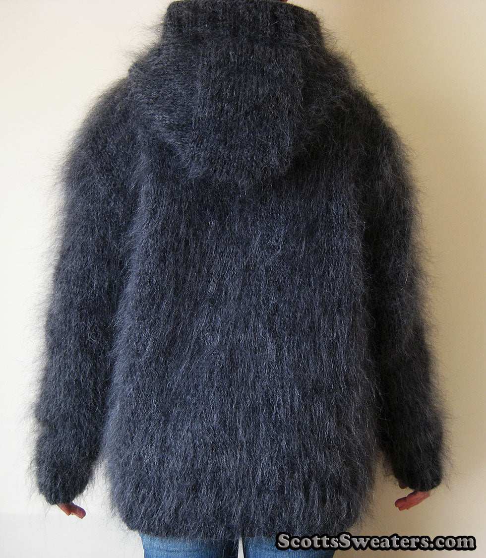 Men's Mohair Sweater hoodie jacket coat