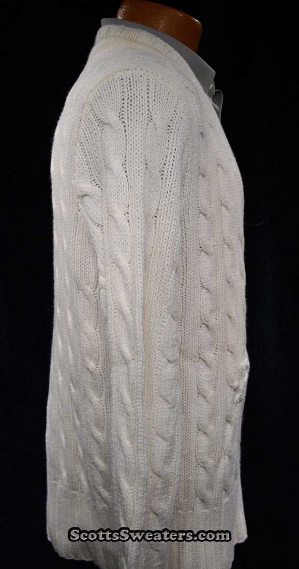 Tennis style men's cashmere sweater