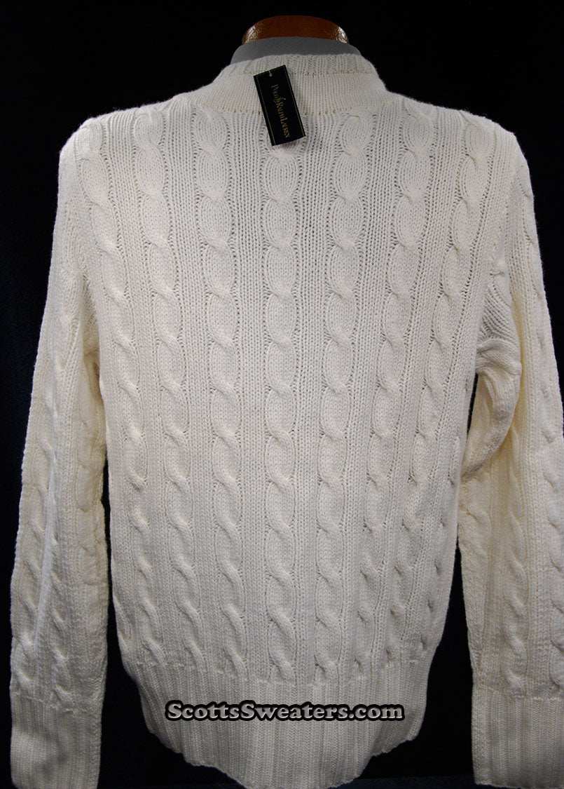 Tennis style men's cashmere sweater