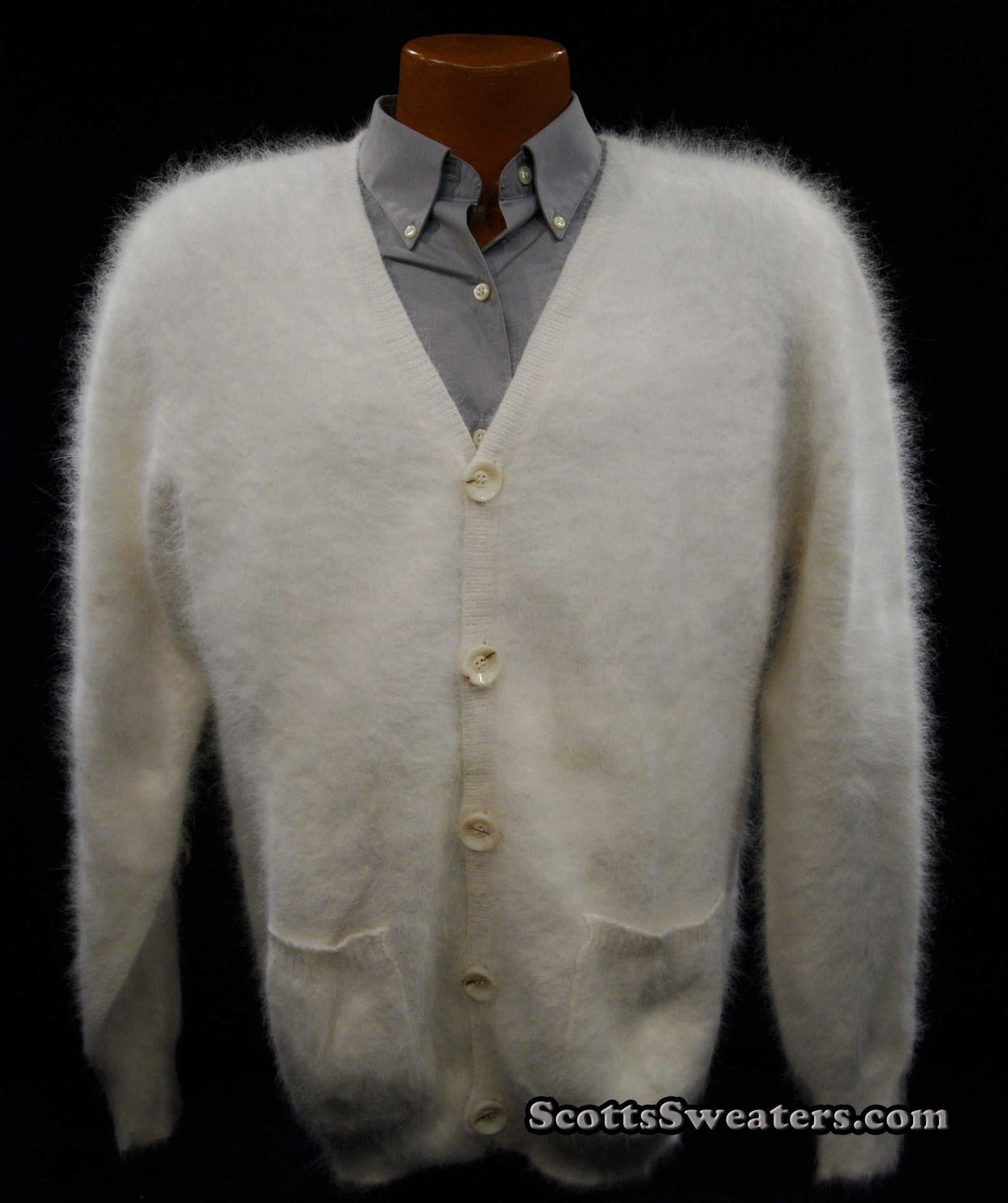 Ultraweicher Angora-Cardigan für Herren