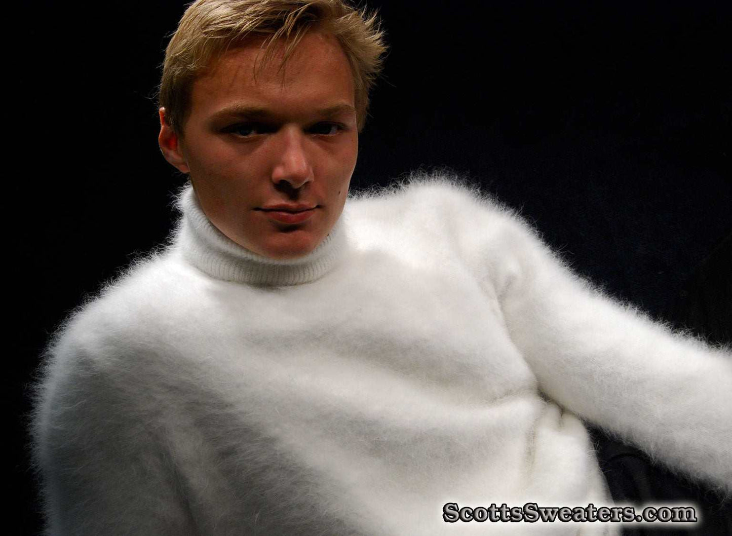 Men's Ultra-Soft Angora Turtleneck Sweater