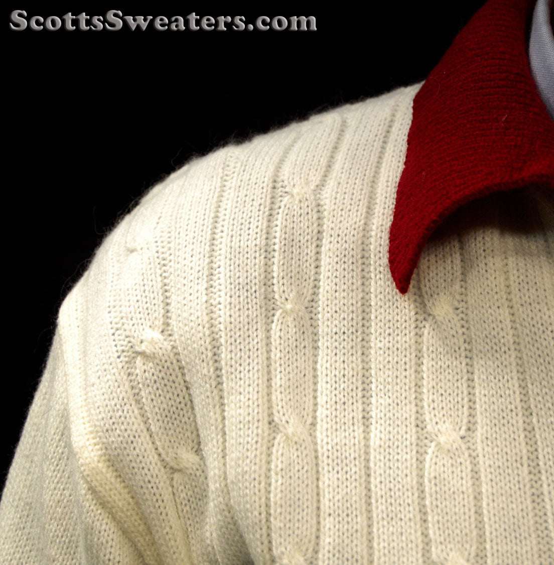 Men's Classic V-neck Pullover Tennis Sweater by Montgomery Ward