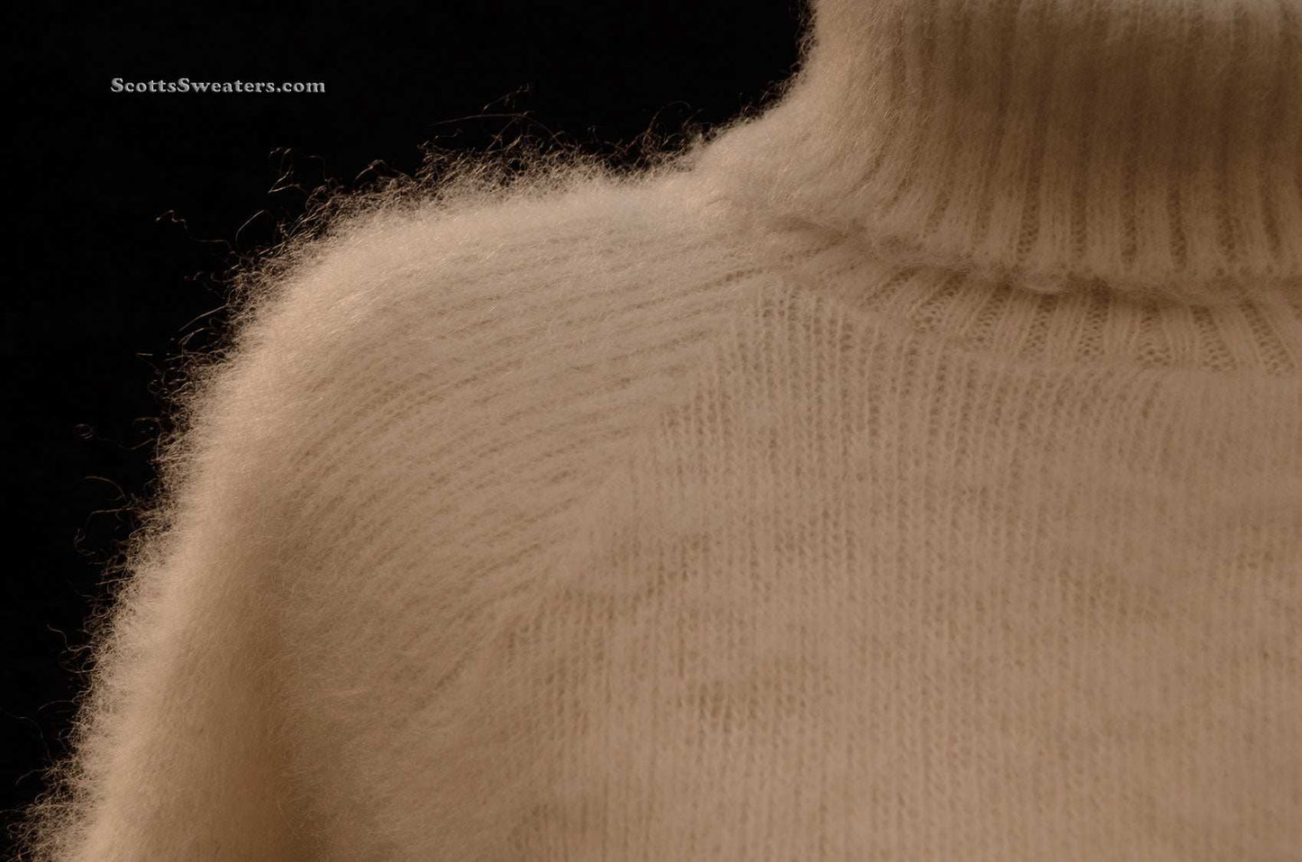 Natural color woman's Icelandic wool turtleneck sweater by Hilda Ltd. in medium size