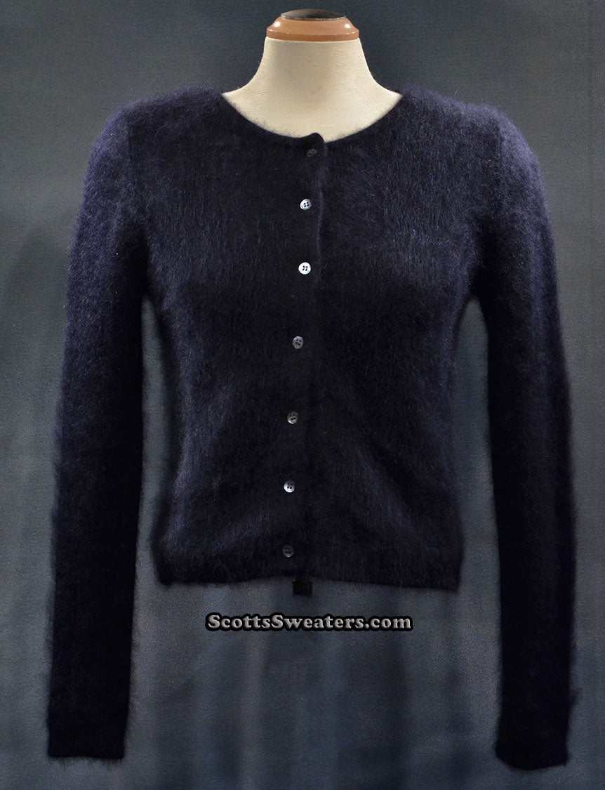 Girl's black angora cardigan sweater by BCBD Max Azria, large size