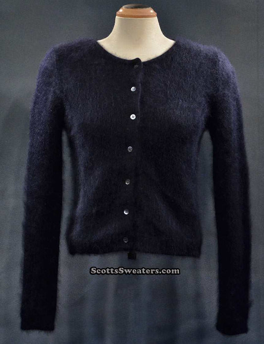 Girl's black angora cardigan sweater by BCBD Max Azria, large size