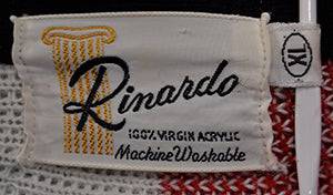 Men's Retro Cardigan Colorful Striped Faux-Mohair Sweater