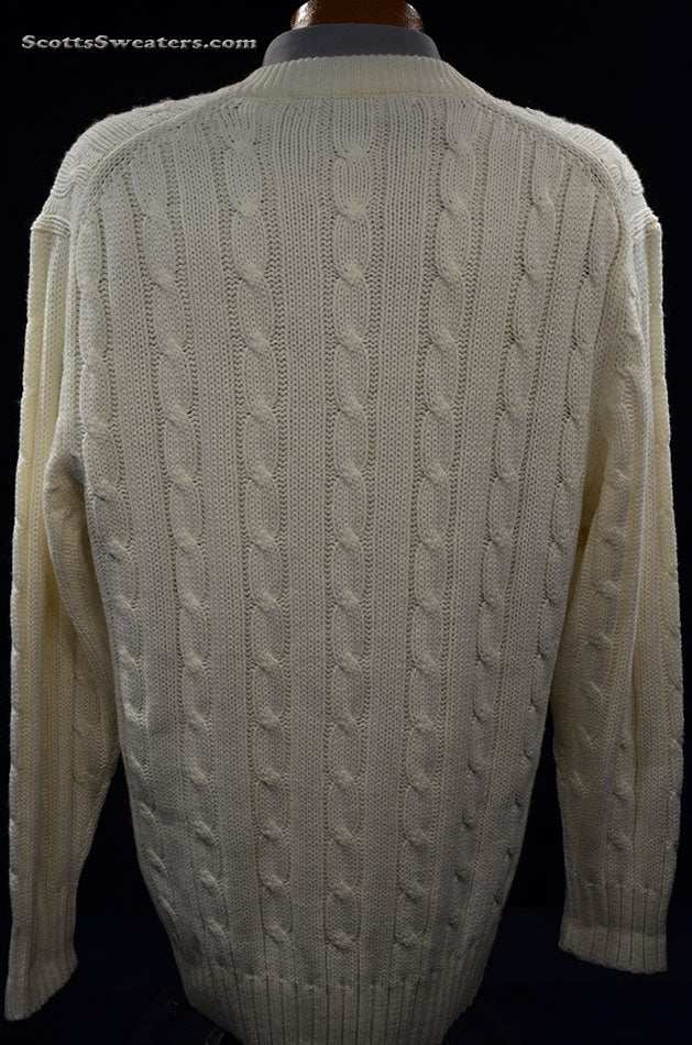Men's Classic V-neck Pullover Cricket Sweater