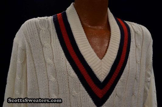 Men's Classic V-neck Pullover Tennis Sweater by Gray Nicolls