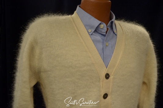 メンズ レトロクラシック モヘア カーディガン セーター