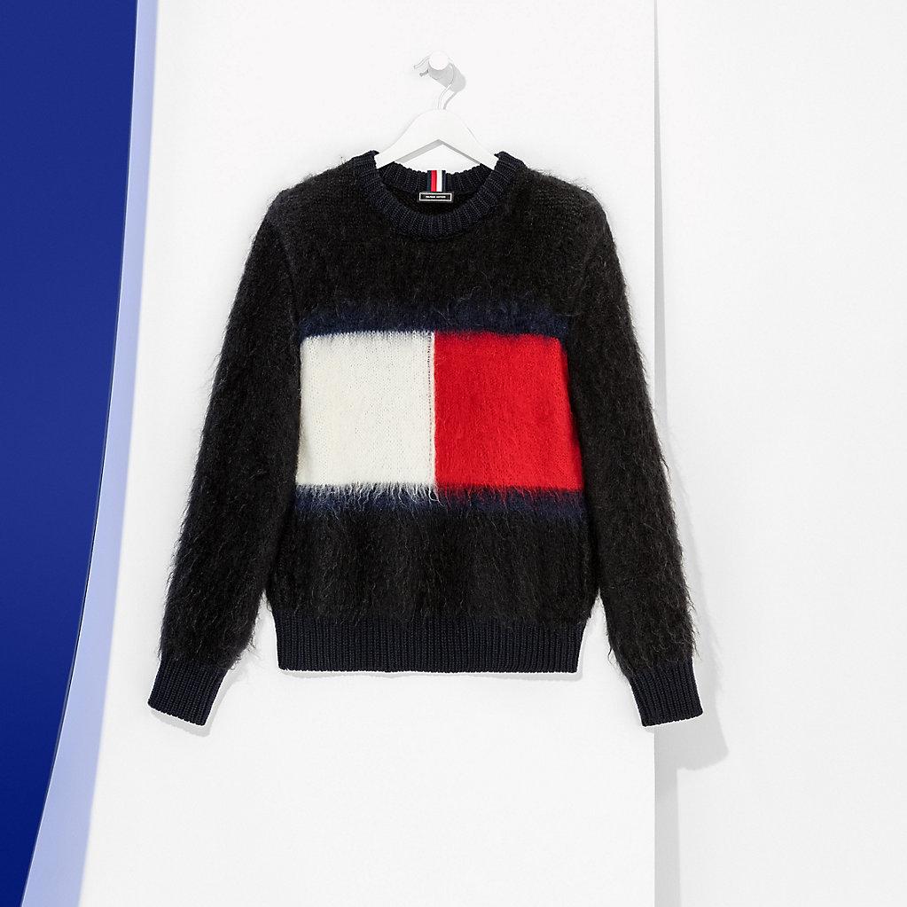 Tommy Hilfiger Mohair-Pullover mit Rundhalsausschnitt für Herren