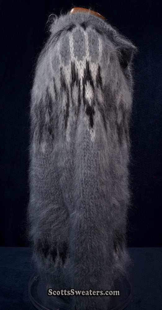 Men's Henley-style Hand-Knit mohair sweater