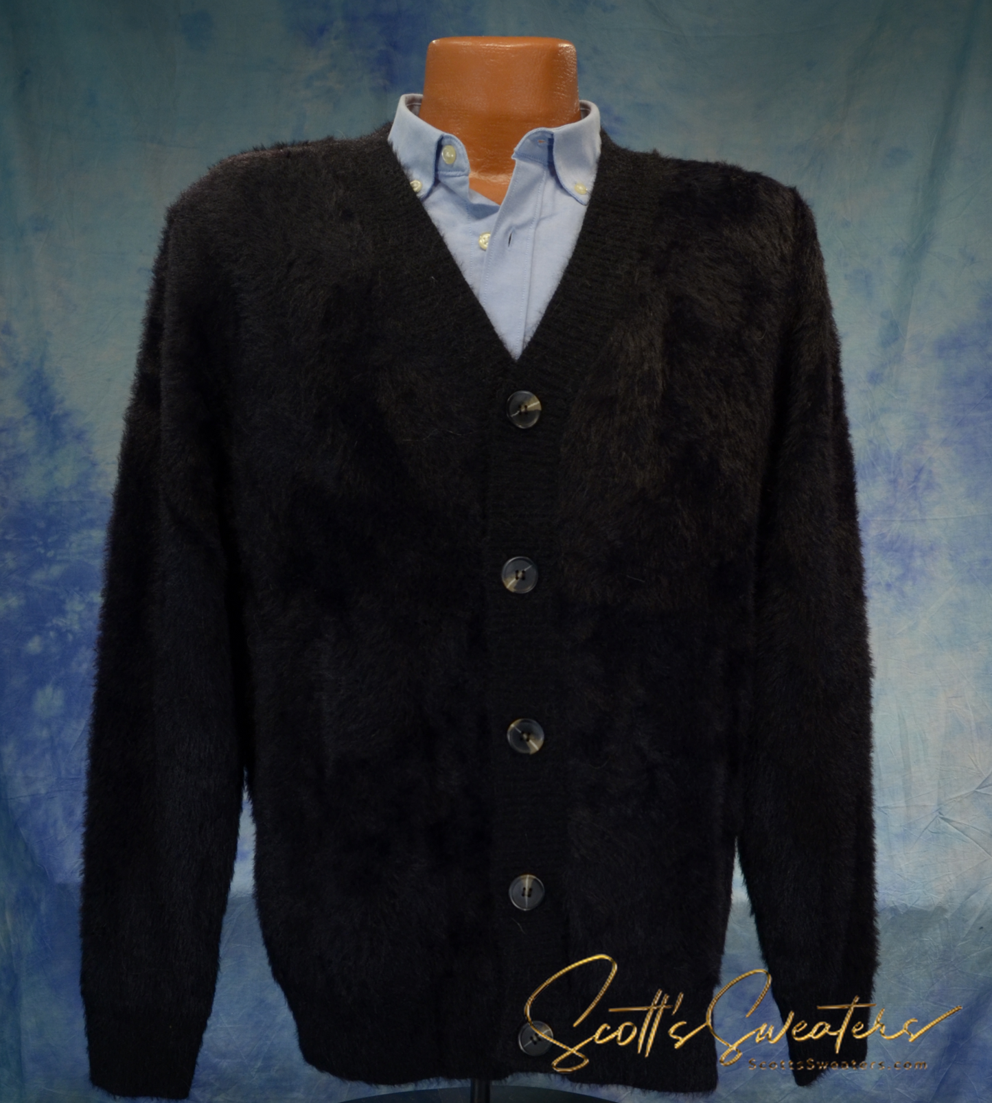 Ultra-Soft Men's Plush Cardigan Sweater