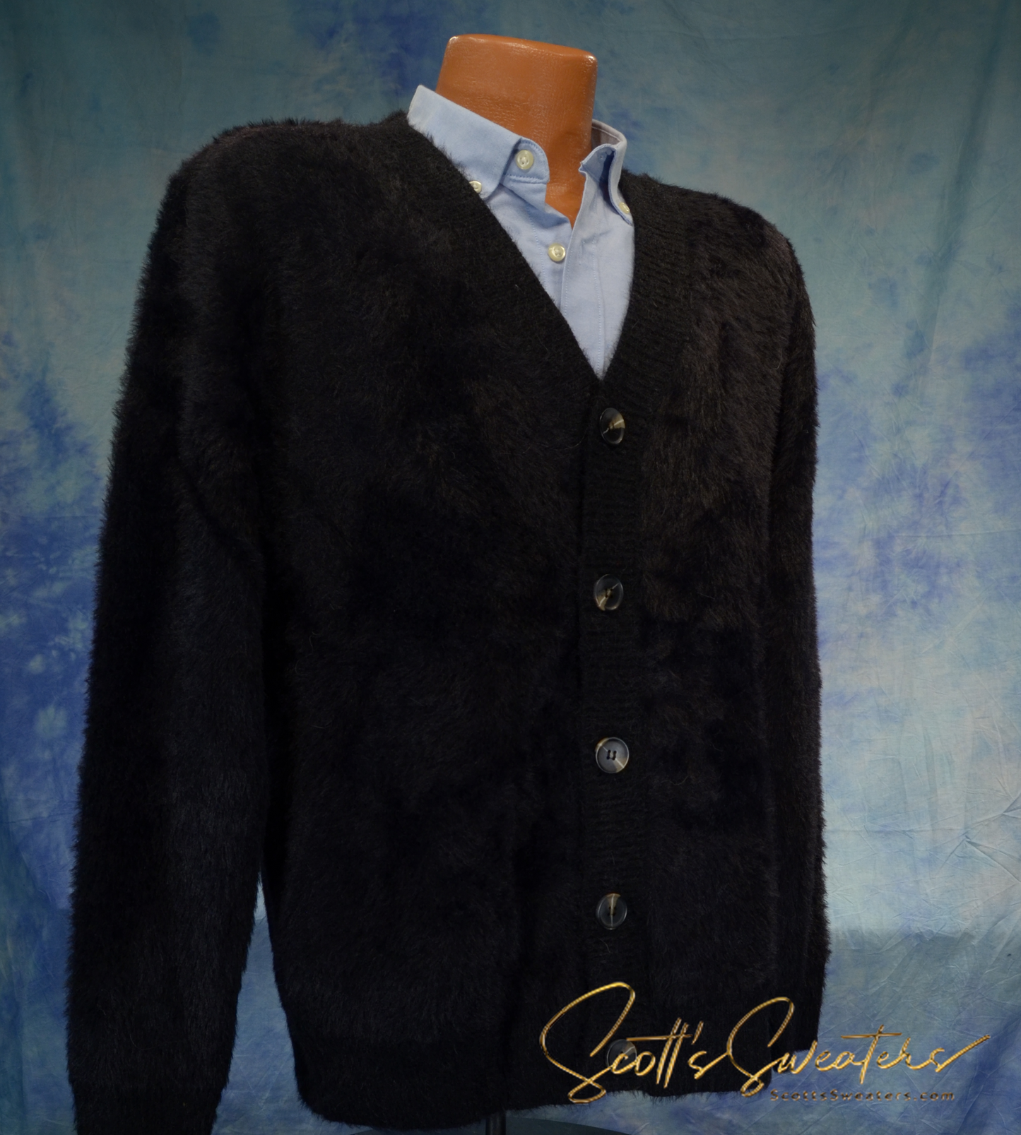 Ultra-Soft Men's Plush Cardigan Sweater