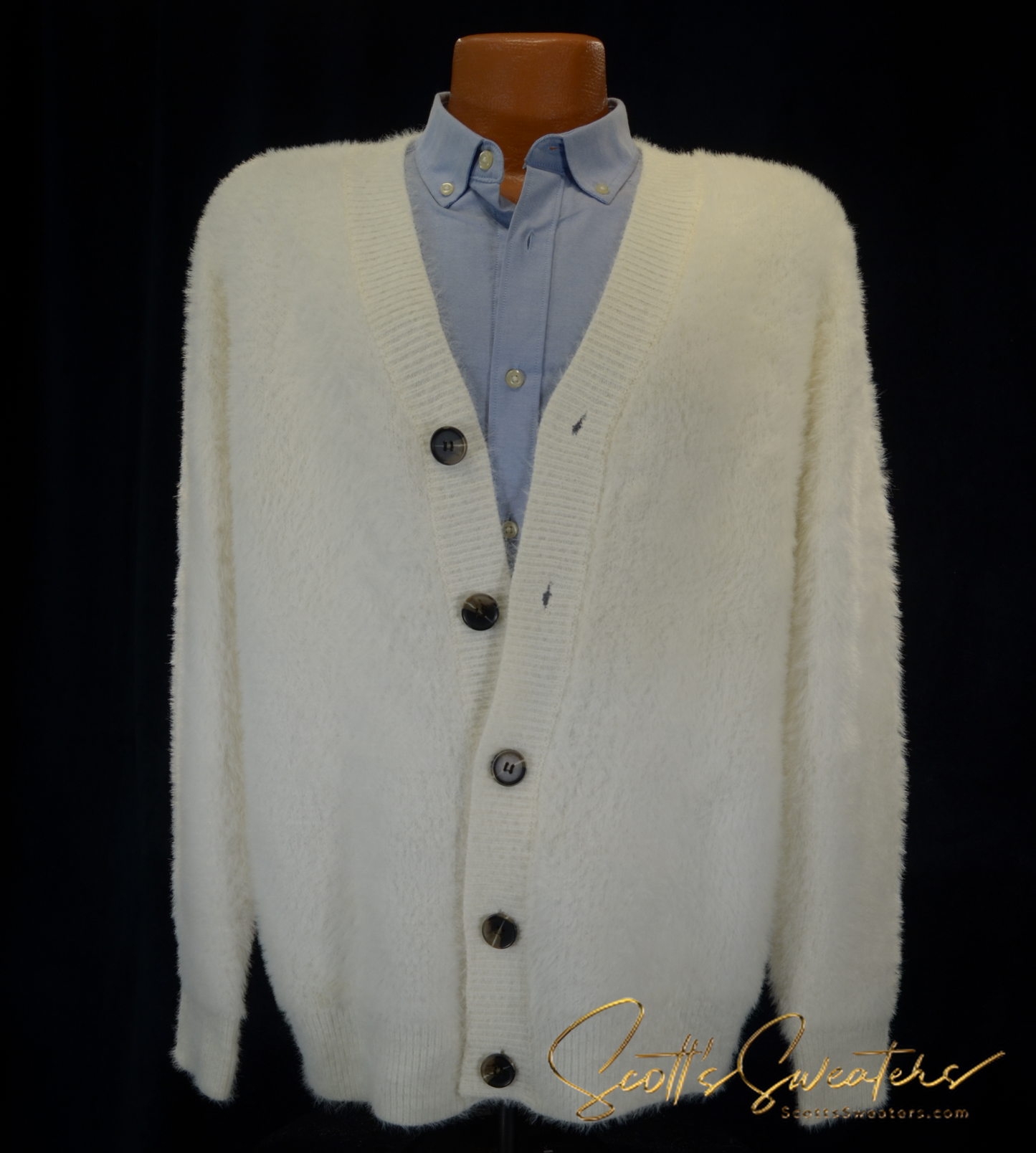 Ultra-Soft Men's Plush Cardigan Sweater