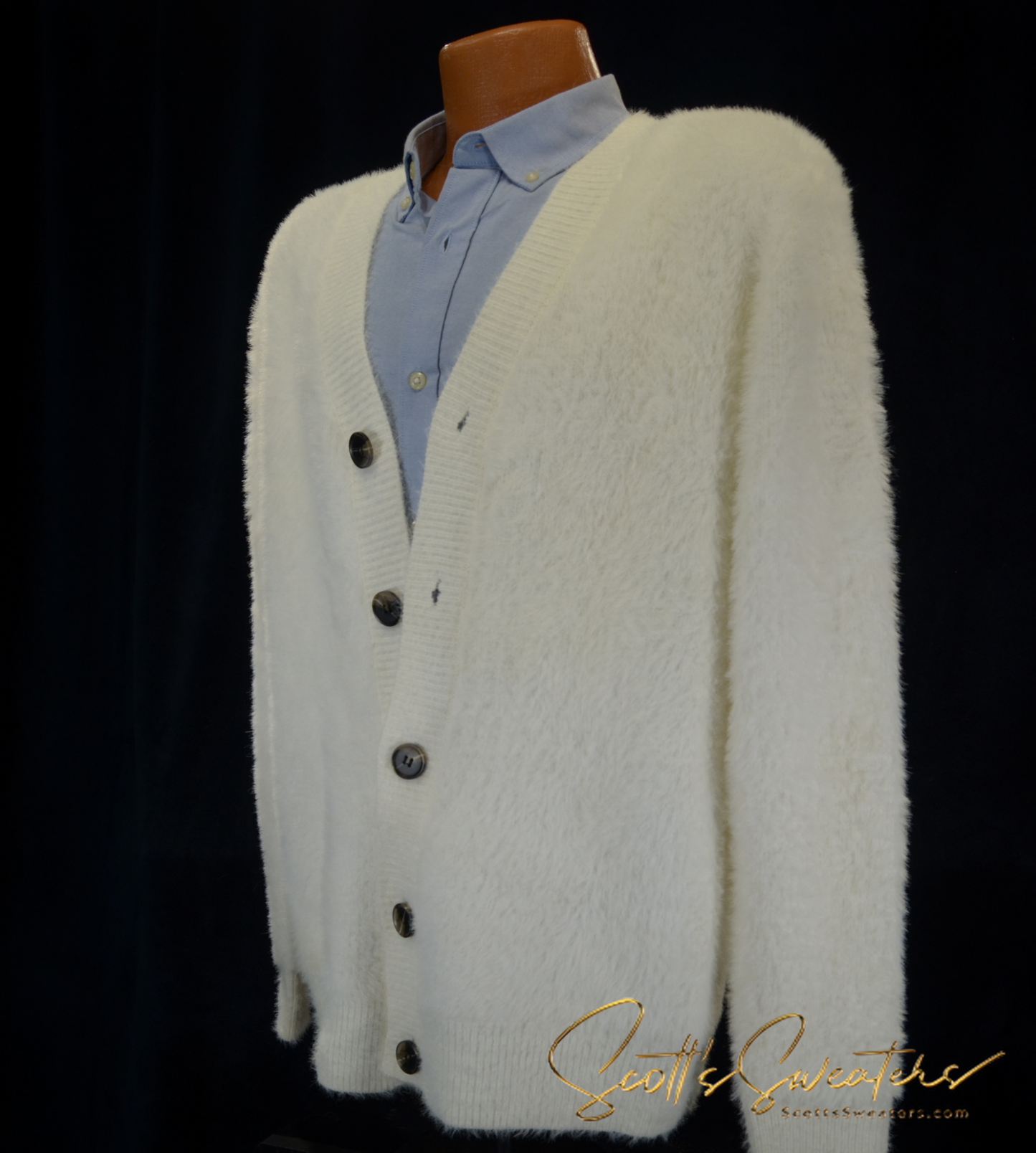 Ultra-Soft Men's Plush Cardigan Sweater