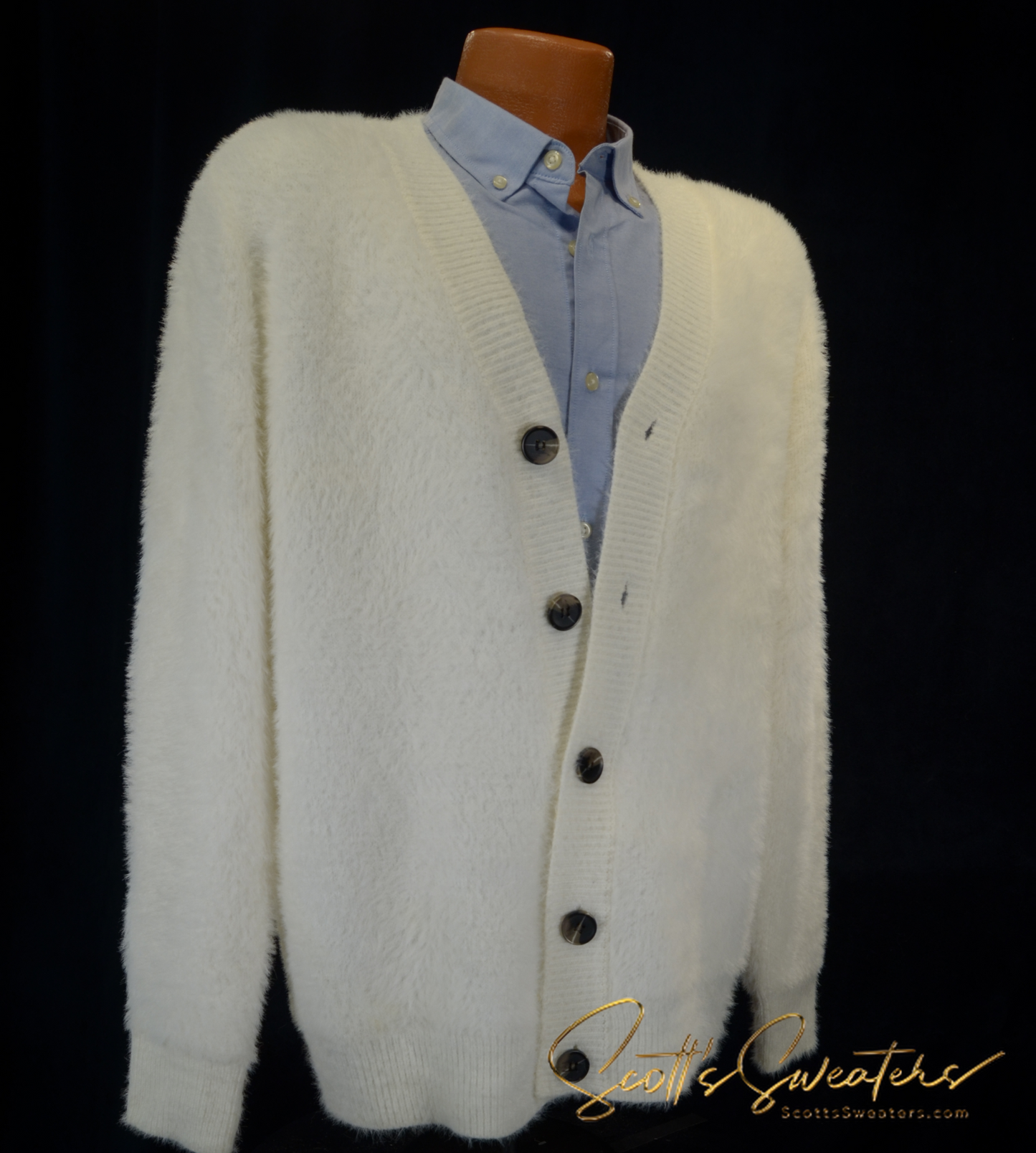 Ultra-Soft Men's Plush Cardigan Sweater