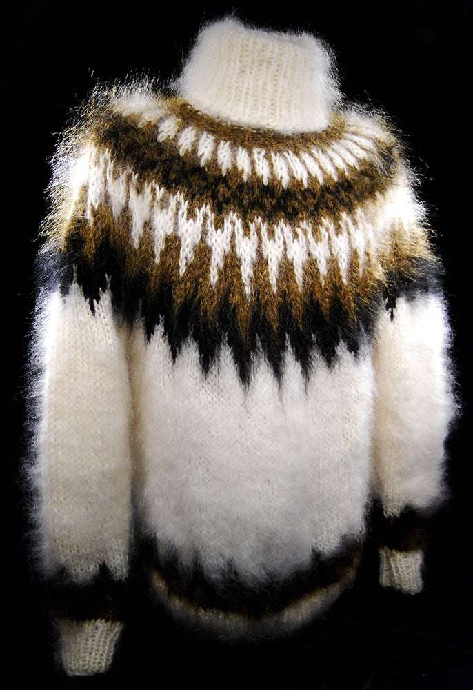 Men's Handknit Mohair Turtleneck Sweater