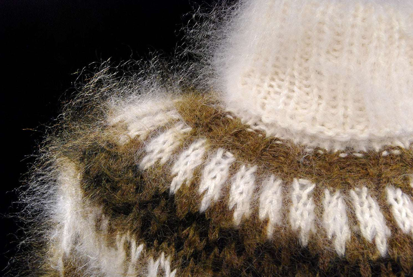 Men's Handknit Mohair Turtleneck Sweater