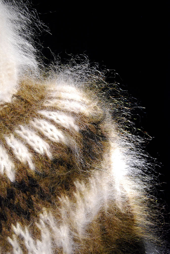 Handgestrickter Mohair-Rollkragenpullover für Herren