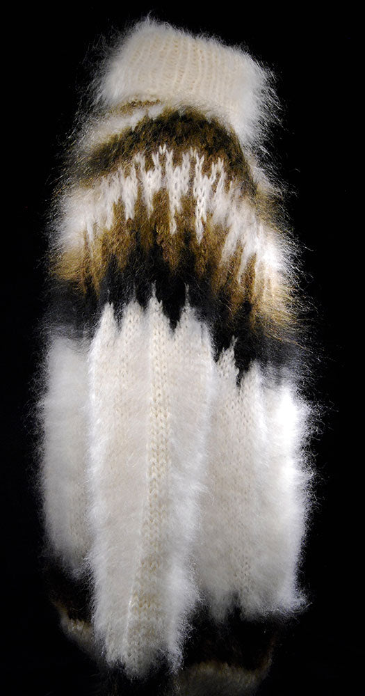 Handgestrickter Mohair-Rollkragenpullover für Herren