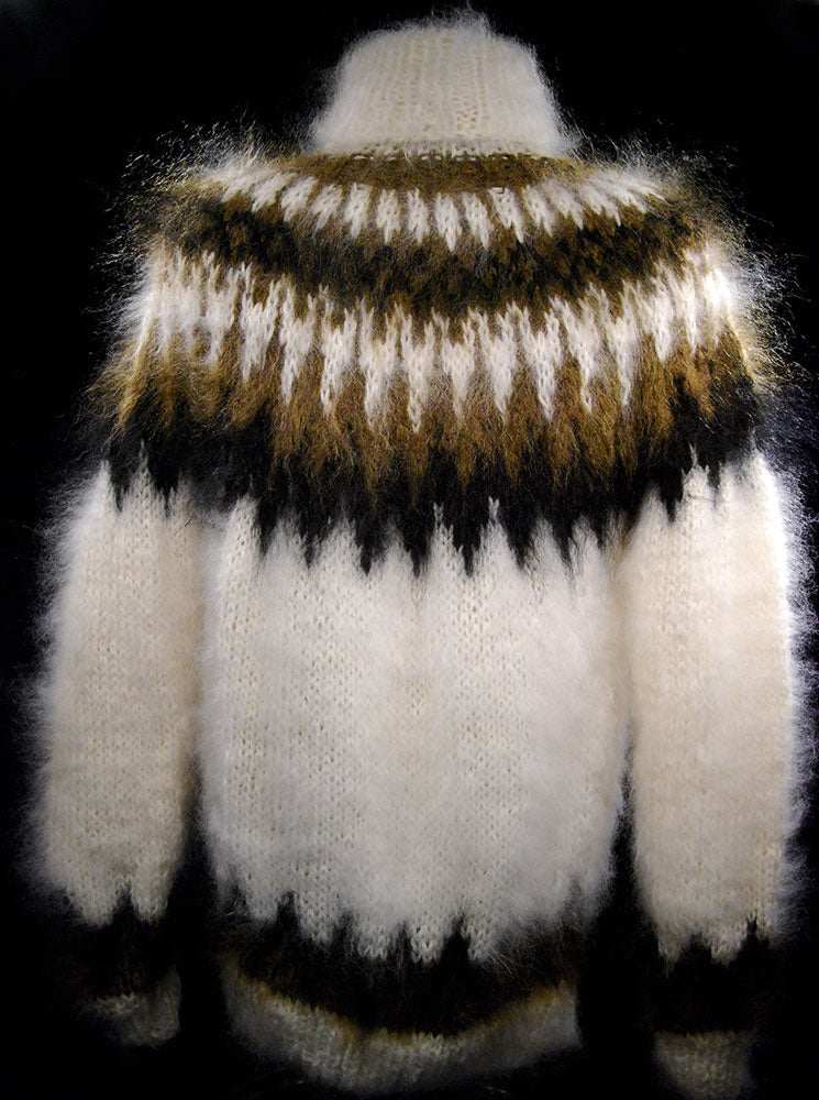 Men's Handknit Mohair Turtleneck Sweater