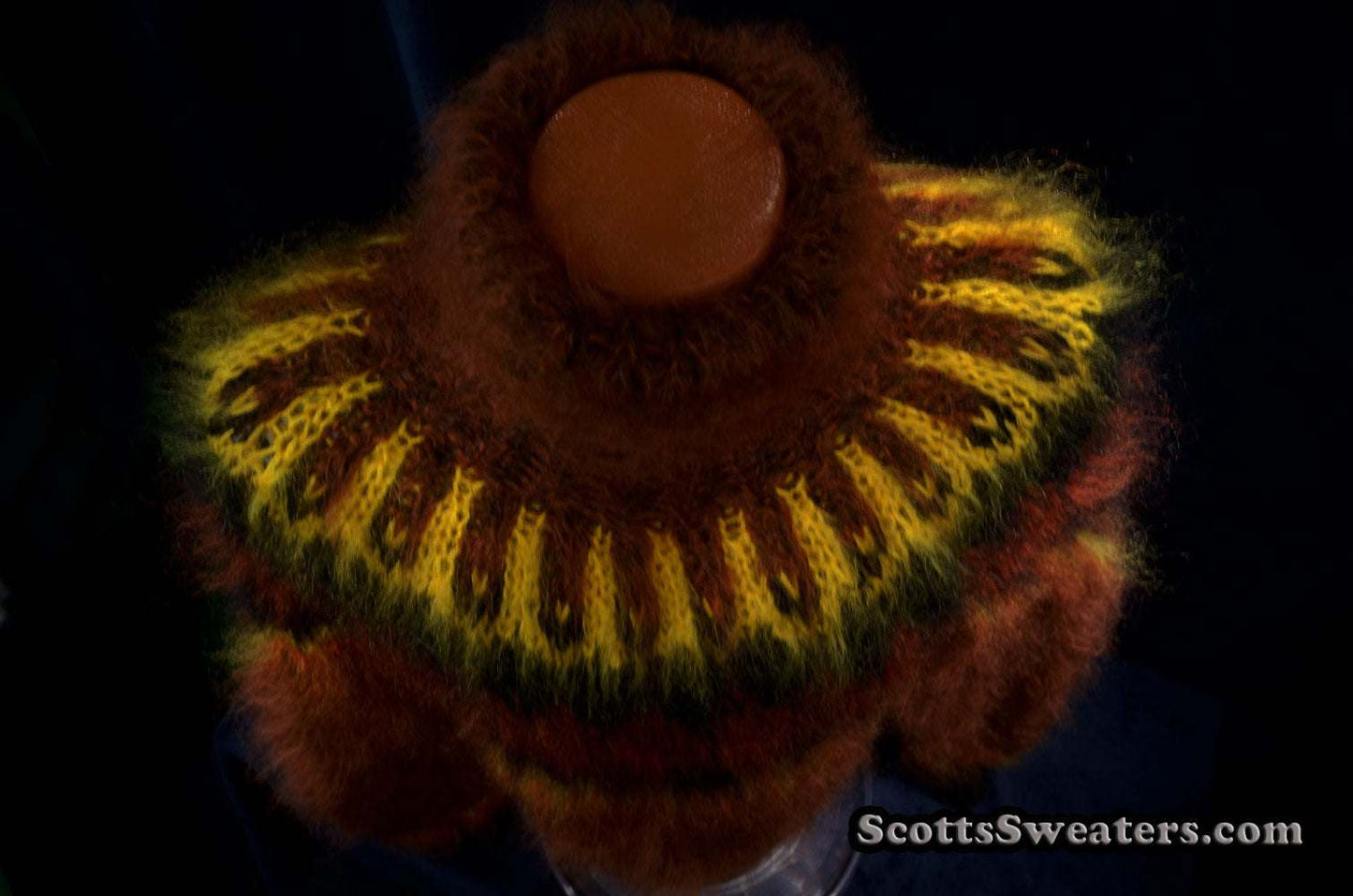 Men's Handknit Turtleneck Mohair Sweater