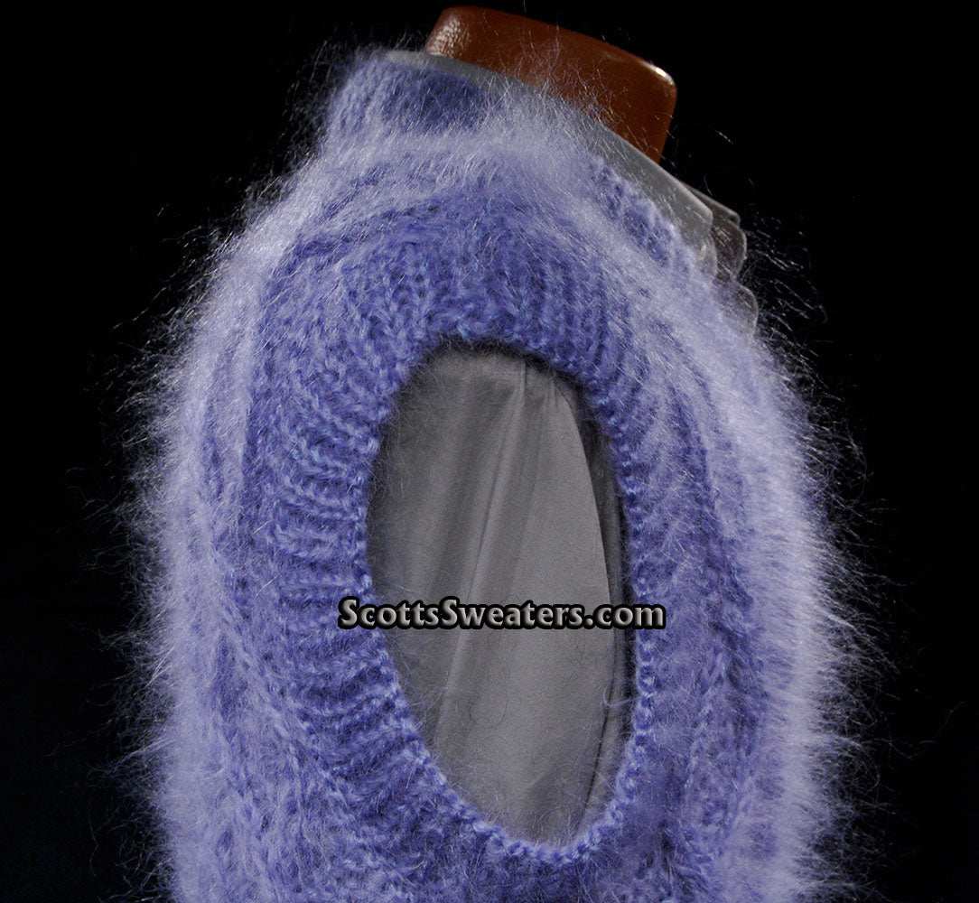 Men's Handknit Mohair Sleeveless Sweater Vest