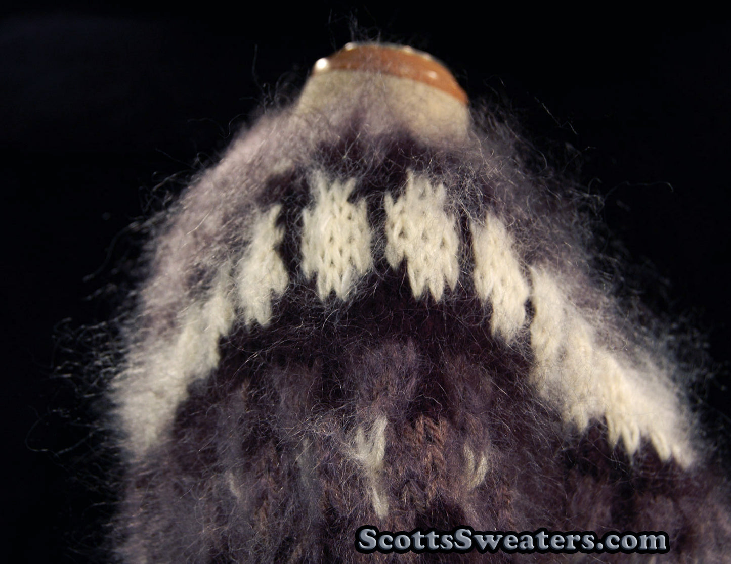 Unisex Zipper-Front Icelandic Handknit Cardigan Style Mohair Sweater