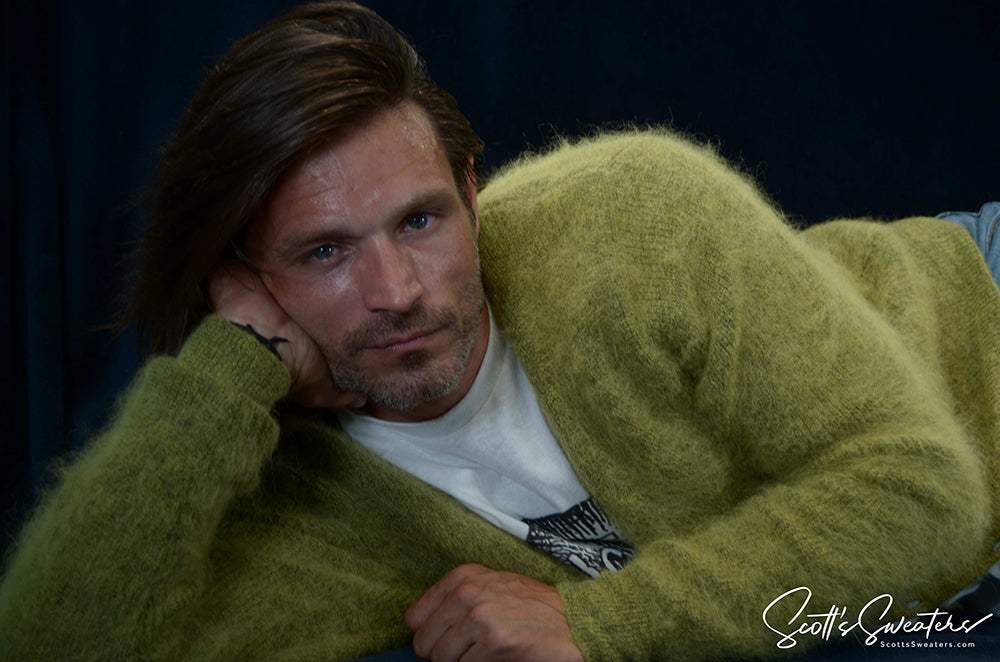 mohair cardigan mens