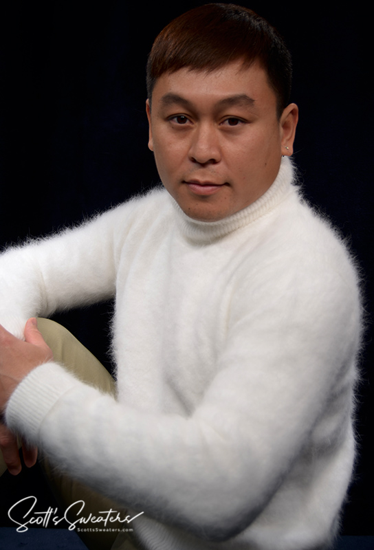 Men's Ultra-Soft Angora Turtleneck Sweater