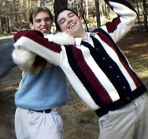 Men's Retro Striped Faux-Mohair Cardigan Sweater