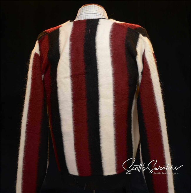 Striped Men's Retro Cardigan Sweater