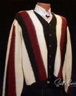 Striped Men's Retro Cardigan Sweater